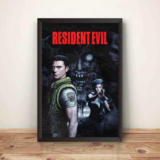 Jill X Chris Original RE1 Premium Poster (Vectorized Design)