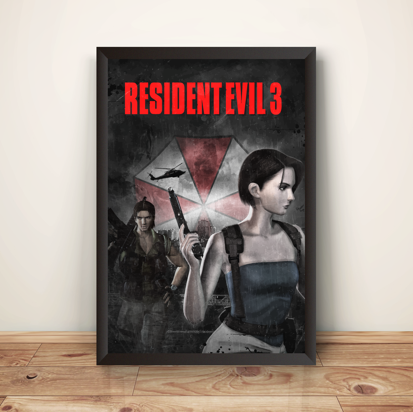 Carlos X Jill Original RE3 Premium Poster (Vectorized Design ...