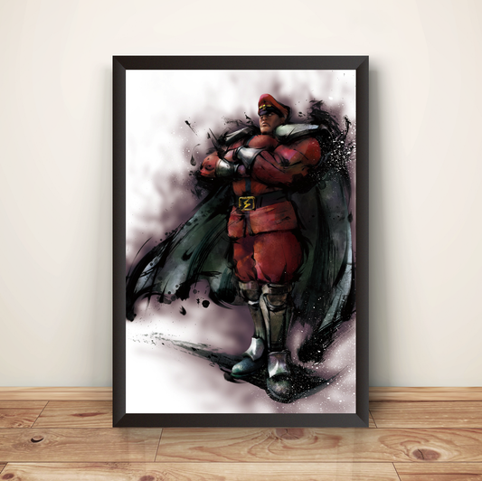 M Bison Dictator SF4 Premium Poster (Vectorized Design)