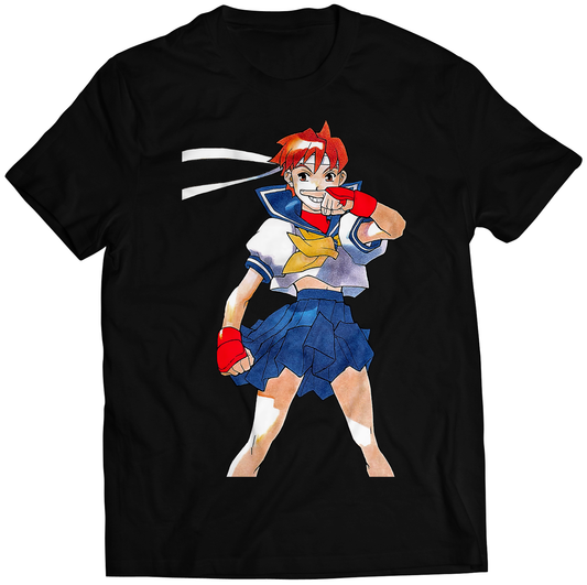 Sakura Ready For Battle SFA2 Premium Unisex T-shirt (Vectorized Design)