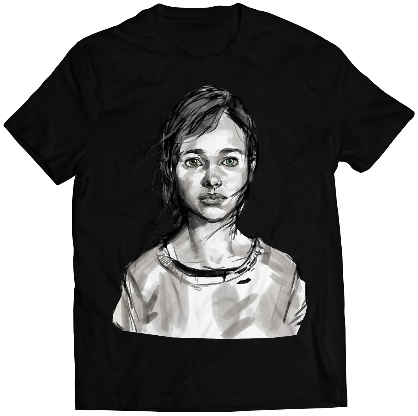 Ellie Portrait Concept TLOU Premium Unisex T-shirt (Vectorized Design)