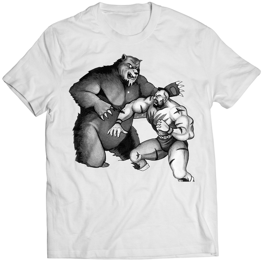 Zangief Fighting Bear Premium Unisex T-shirt (Vectorized Design)