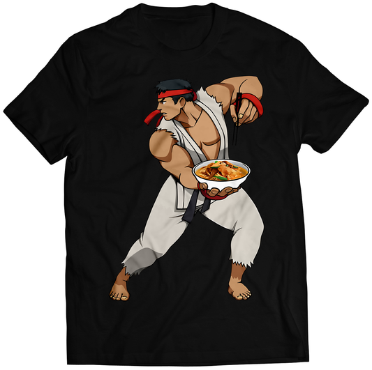 Ryu Street-Food-Fighter Premium Unisex T-shirt (Vectorized Design)
