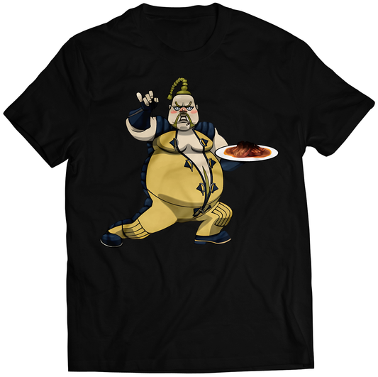Rufus  Street-Food-Fighter Premium Unisex T-shirt (Vectorized Design)