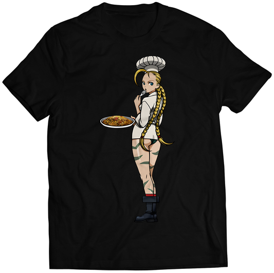 Cammy Street-Food-Fighter Premium Unisex T-shirt (Vectorized Design)