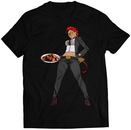 Crimson Viper C-viper Street-Food-Fighter Premium Unisex T-shirt (Vectorized Design)