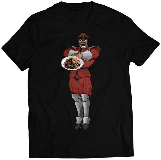 M Bison Dictator Street-Food-Fighter Premium Unisex T-shirt (Vectorized Design)