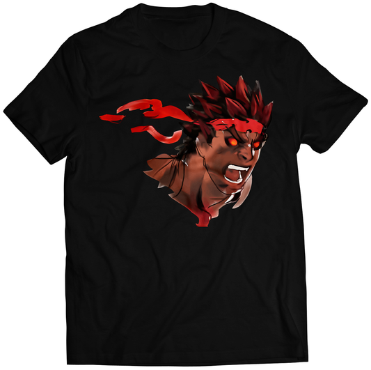 Evil Ryu Face SF4 Premium Unisex T-shirt (Vectorized Design)