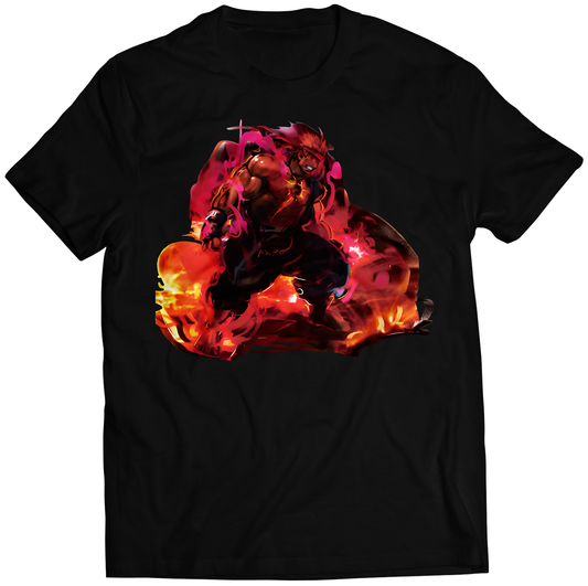 Evil Ryu Dark Energy SF4 Premium Unisex T-shirt (Vectorized Design)