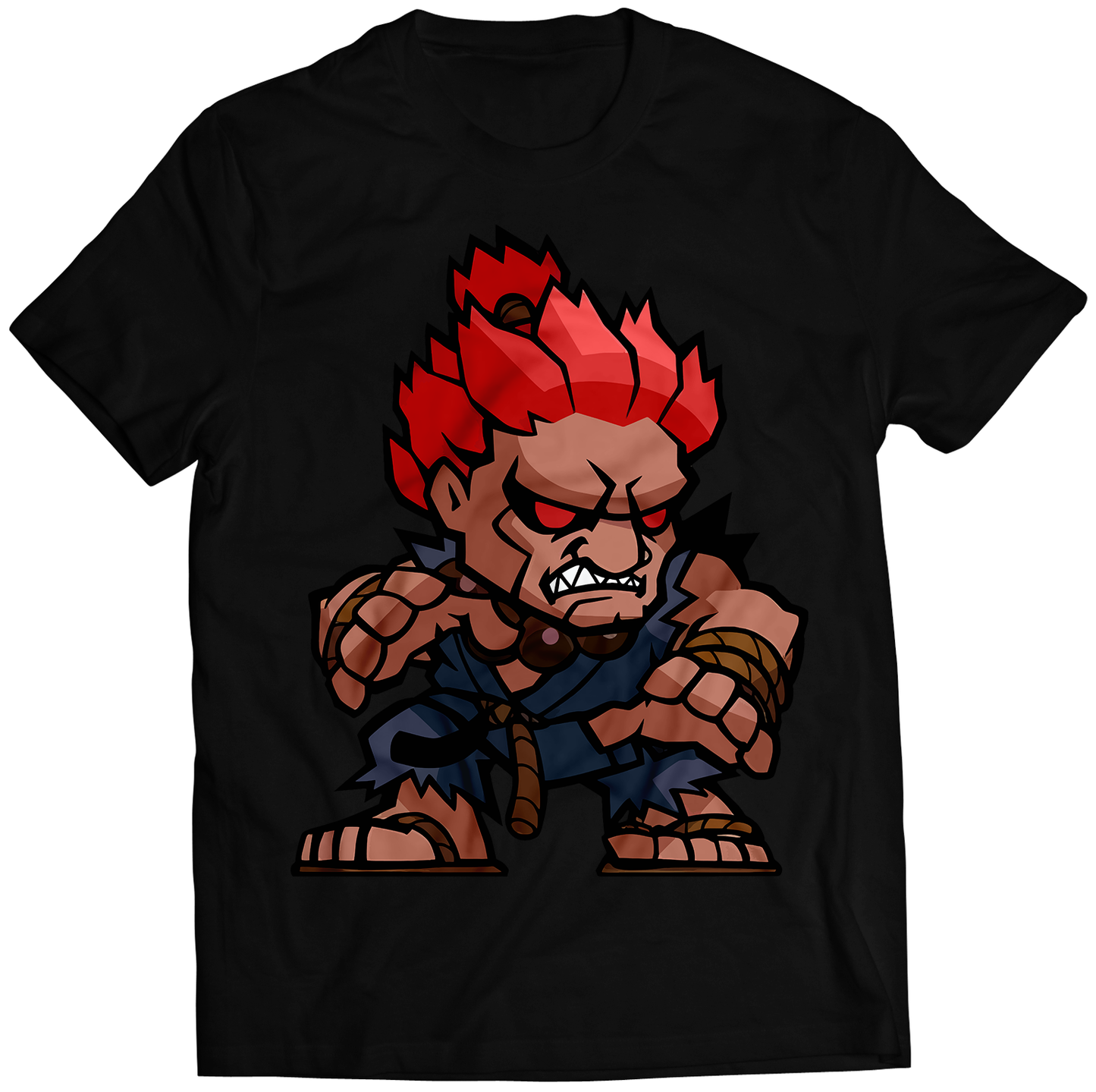 Akuma Gouki Fighters Puzzle Sprits Premium Unisex T-shirt (Vectorized Design)