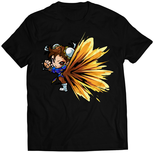 Chun Kick Fighters Puzzle Sprits Premium Unisex T-shirt (Vectorized Design)