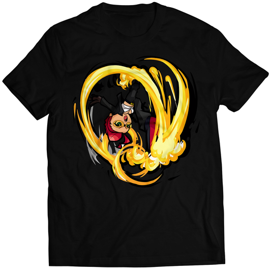 Crimson Viper Flame Kick Fighters Puzzle Sprits Premium Unisex T-shirt (Vectorized Design)