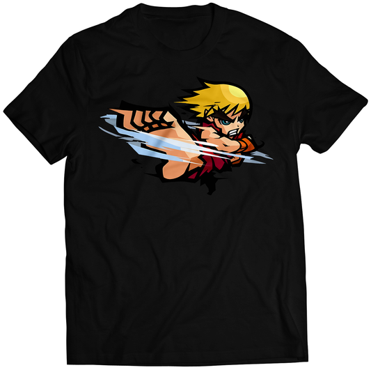 Ken Kick Fighters Puzzle Sprits Premium Unisex T-shirt (Vectorized Design)