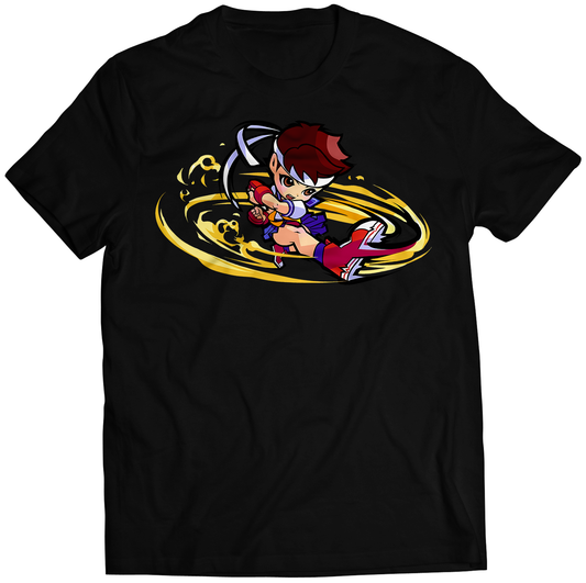Sakura Hurricane Kick Fighters Puzzle Sprits Premium Unisex T-shirt (Vectorized Design)