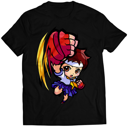 Sakura Sho Sho Fighters Puzzle Sprits Premium Unisex T-shirt (Vectorized Design)