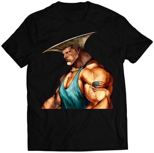 Guile Portrait SVC Premium Unisex T-shirt (Vectorized Design)
