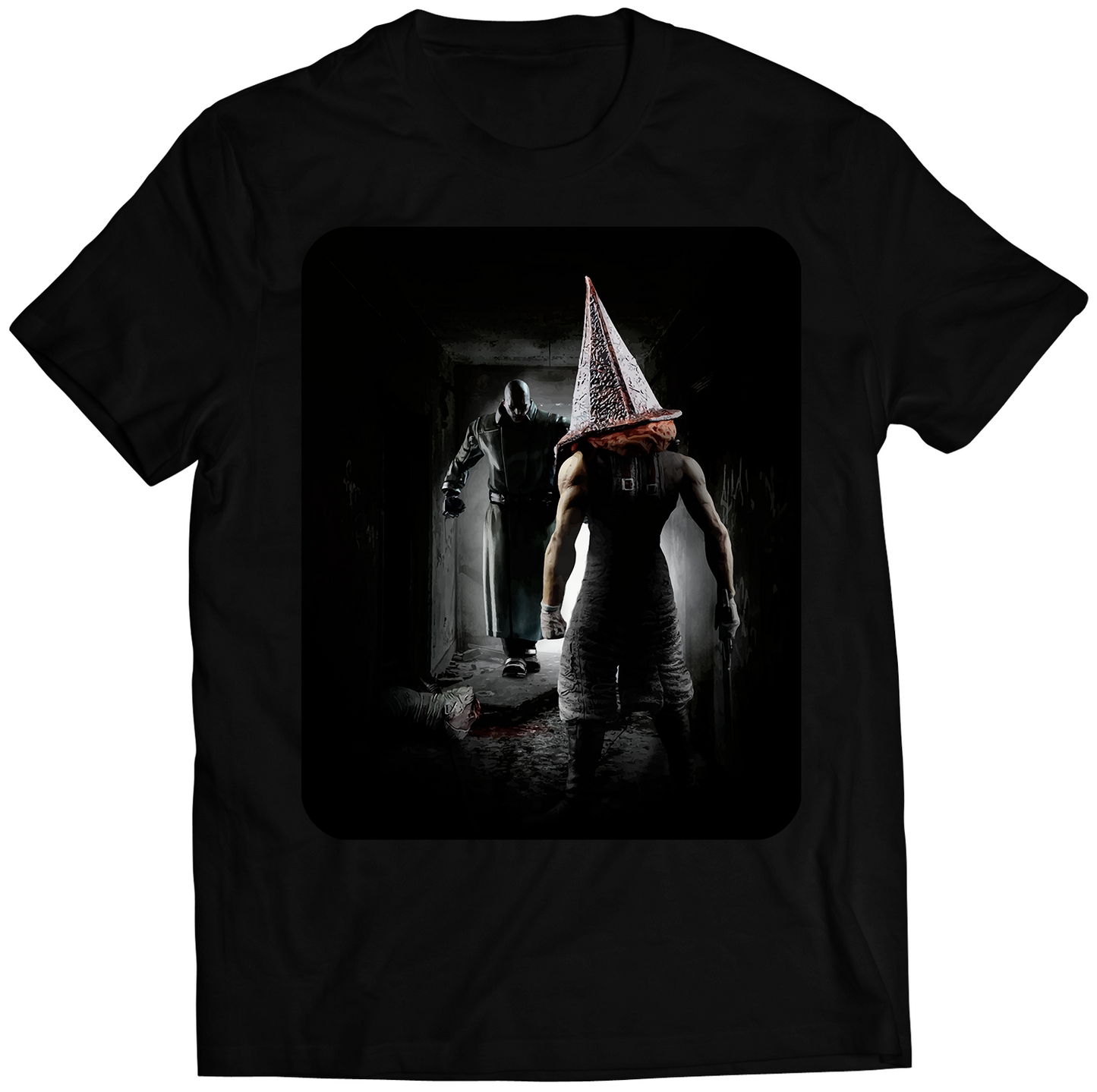 Pyramid Head VS Mr X Premium Unisex T-shirt (Vectorized Design)
