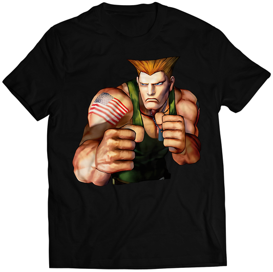 Guile SF4 Portrait Premium Unisex T-shirt (Vectorized Design)