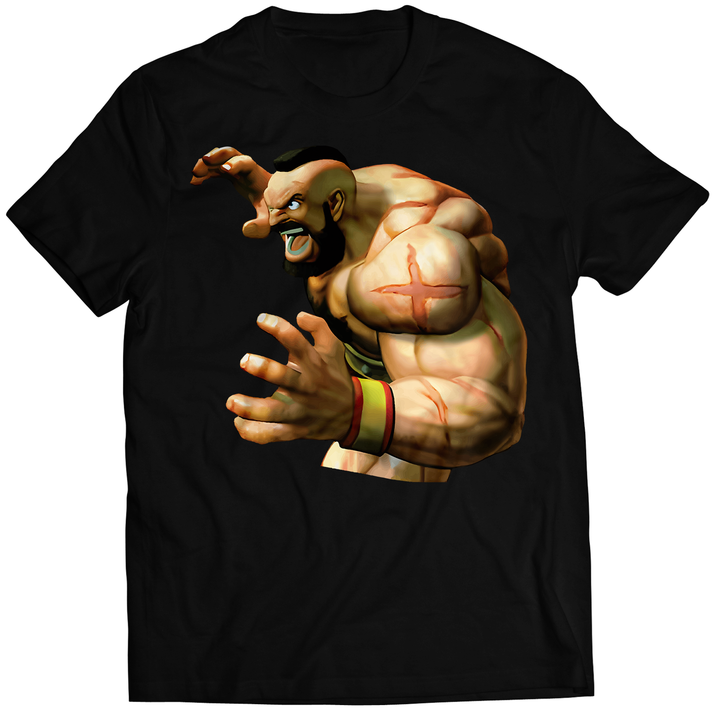 Zangief SF4 Portrait Premium Unisex T-shirt (Vectorized Design)