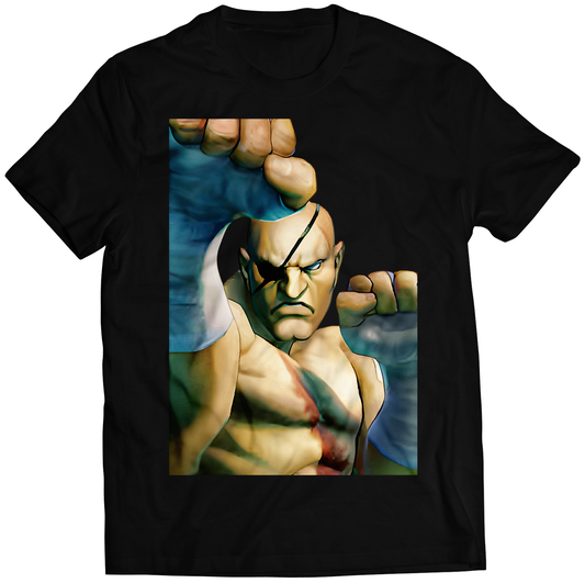 Sagat SF4 Portrait Premium Unisex T-shirt (Vectorized Design)