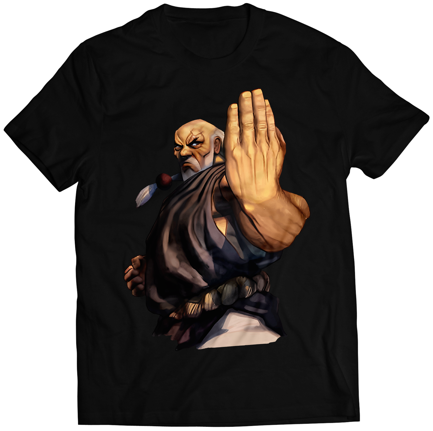 Gouken Shen Long SF4 Portrait Premium Unisex T-shirt (Vectorized Design)