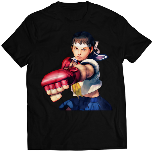 Sakura SF4 Portrait Premium Unisex T-shirt (Vectorized Design)
