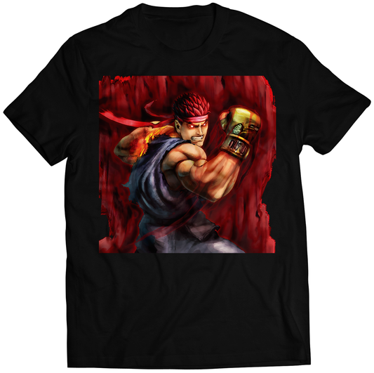 Evil Ryu SF4 Portrait Premium Unisex T-shirt (Vectorized Design)