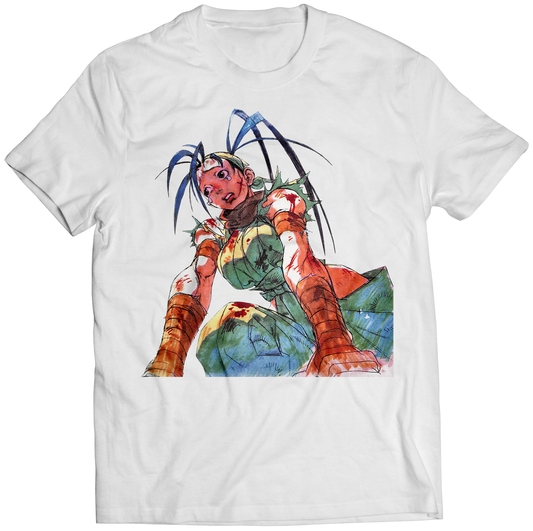 Ibuki Defeated SF3 Portrait Premium Unisex T-shirt (Vectorized Design)