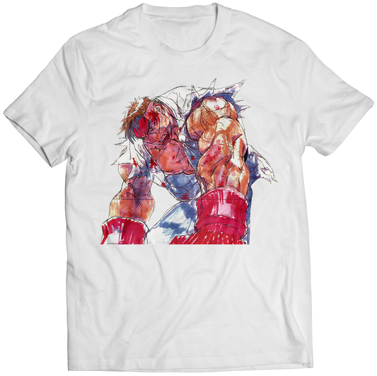 Ryu Defeated SF3 Portrait Premium Unisex T-shirt (Vectorized Design)
