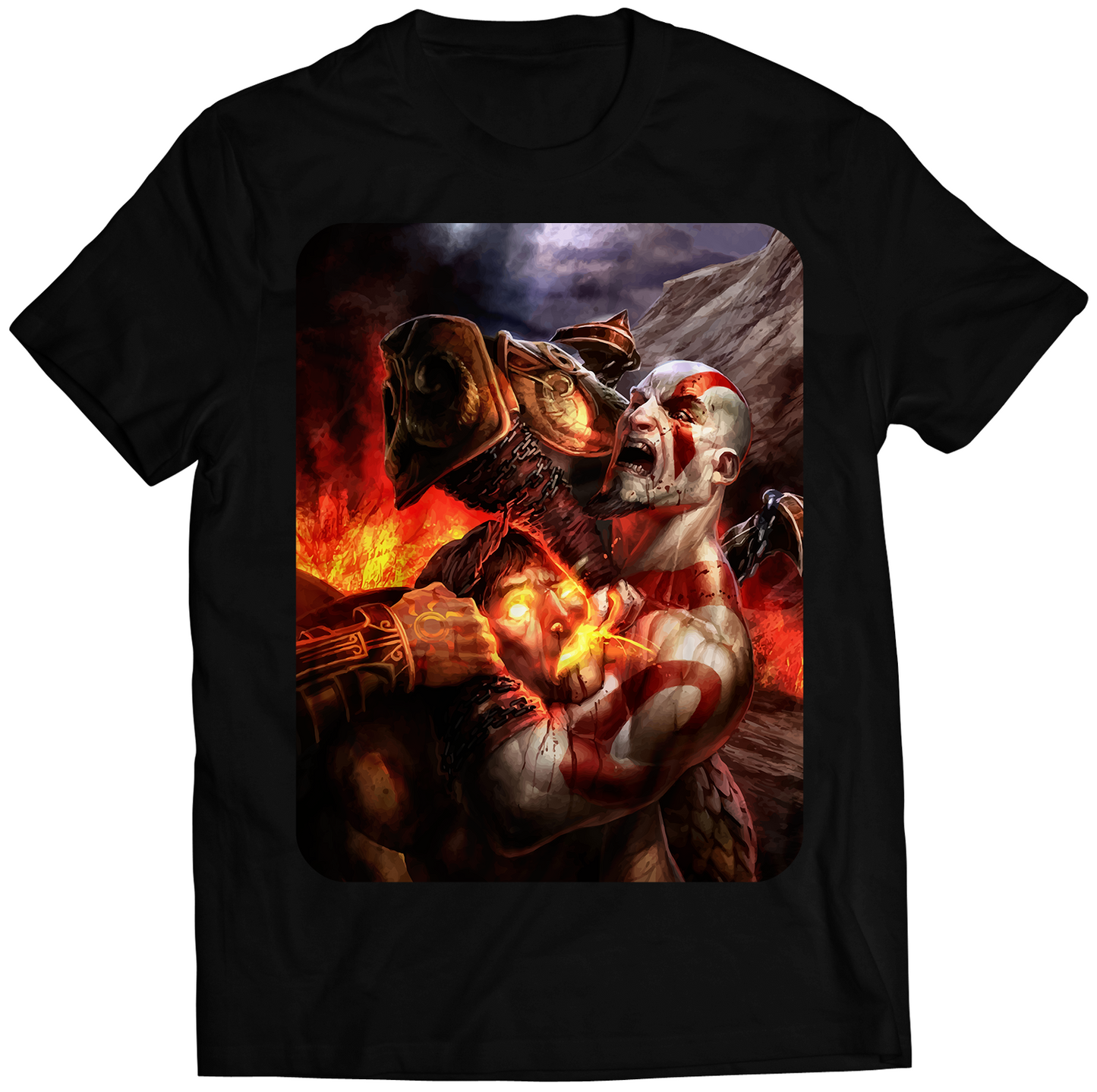 Kratos And Helios GOW3 Premium Unisex T-shirt (Vectorized Design)