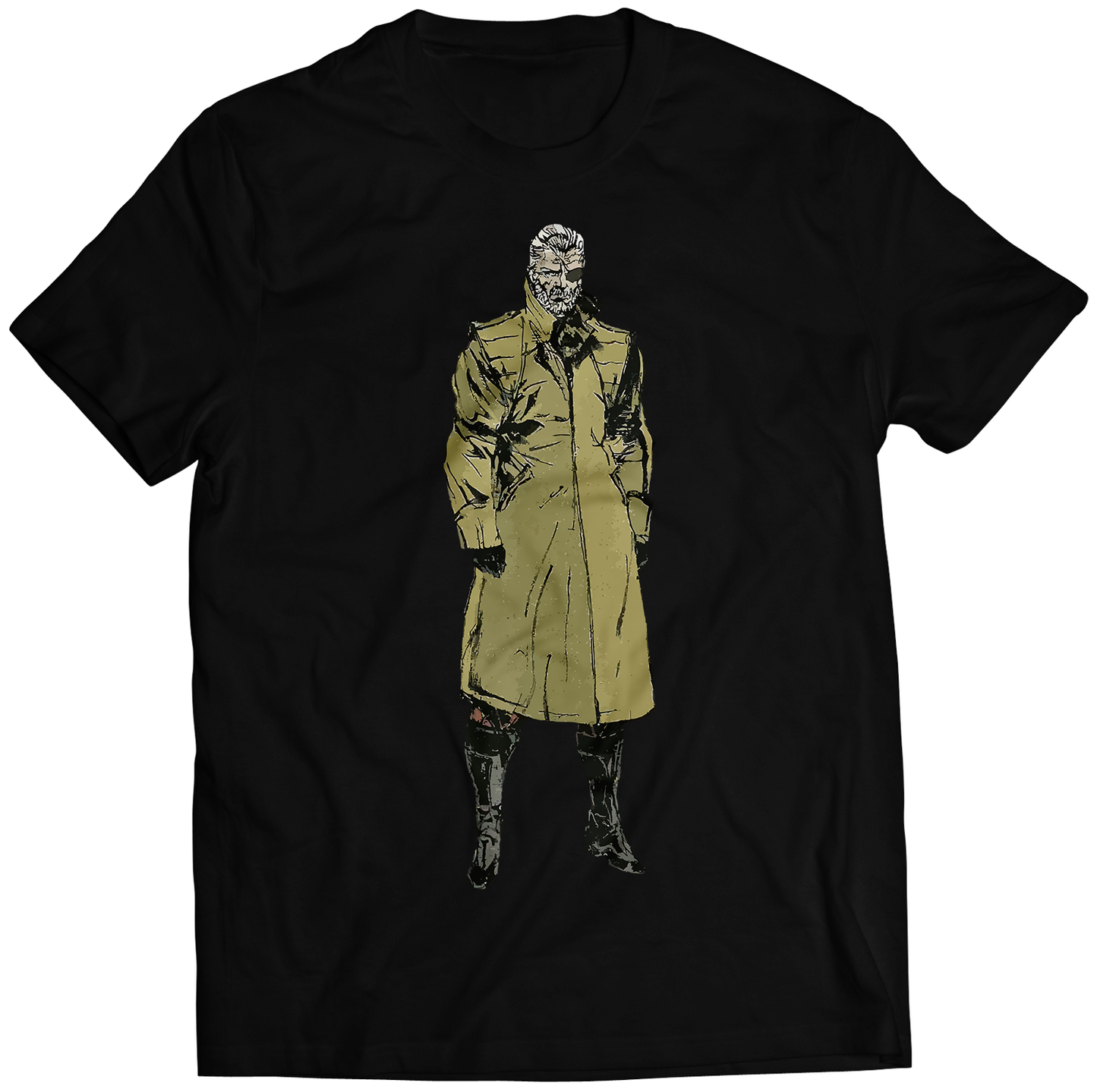 Big Boss In Coat MGS5 Premium Unisex T-shirt (Vectorized Design)