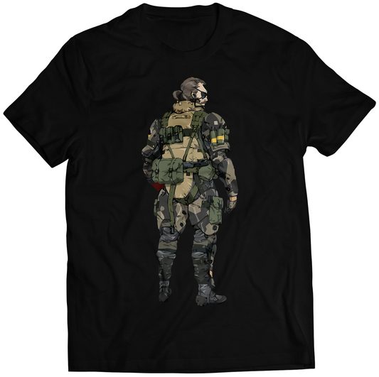 Venom Snake In Battle Suit Side MGS5 Premium Unisex T-shirt (Vectorized Design)