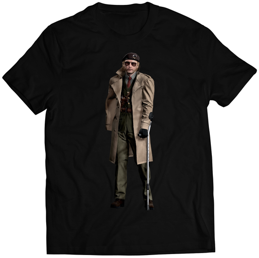 Kaz Miller On Crutche MGS5 Premium Unisex T-shirt (Vectorized Design)