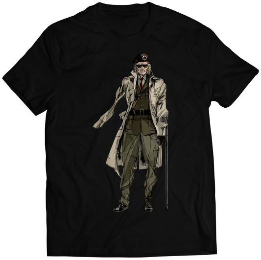 Kaz Miller On Crutche Concept MGS5 Premium Unisex T-shirt (Vectorized Design)