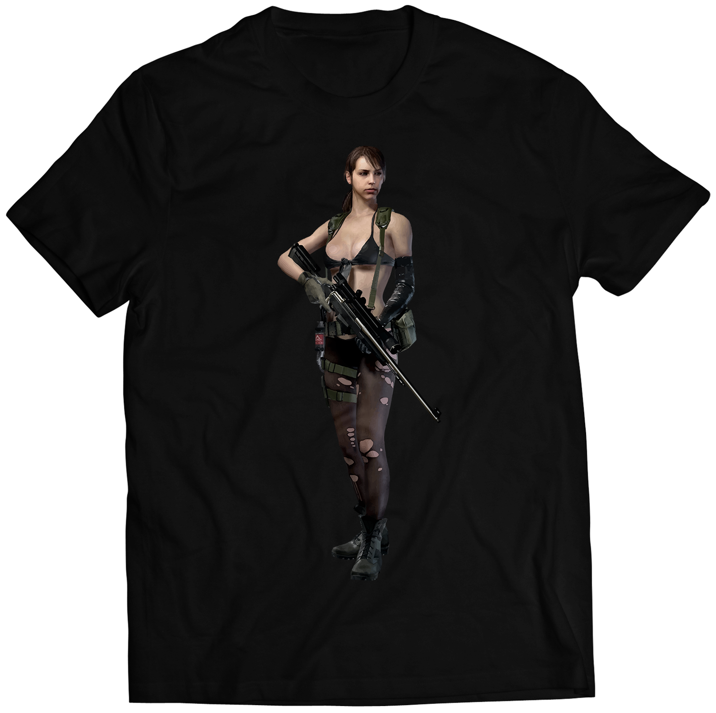 Quiet With Sniper Rifle MGS5 Premium Unisex T-shirt (Vectorized Design)