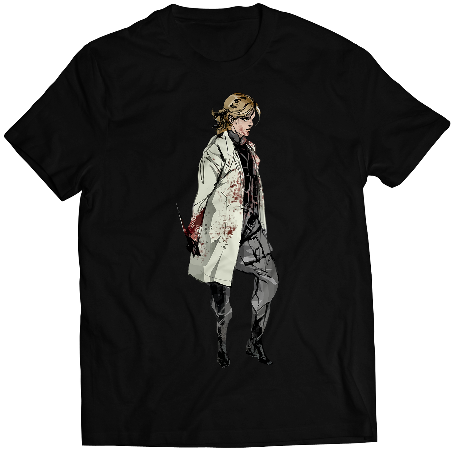 Quiet The Sniper V2 MGS5 Premium Unisex T-shirt (Vectorized Design)