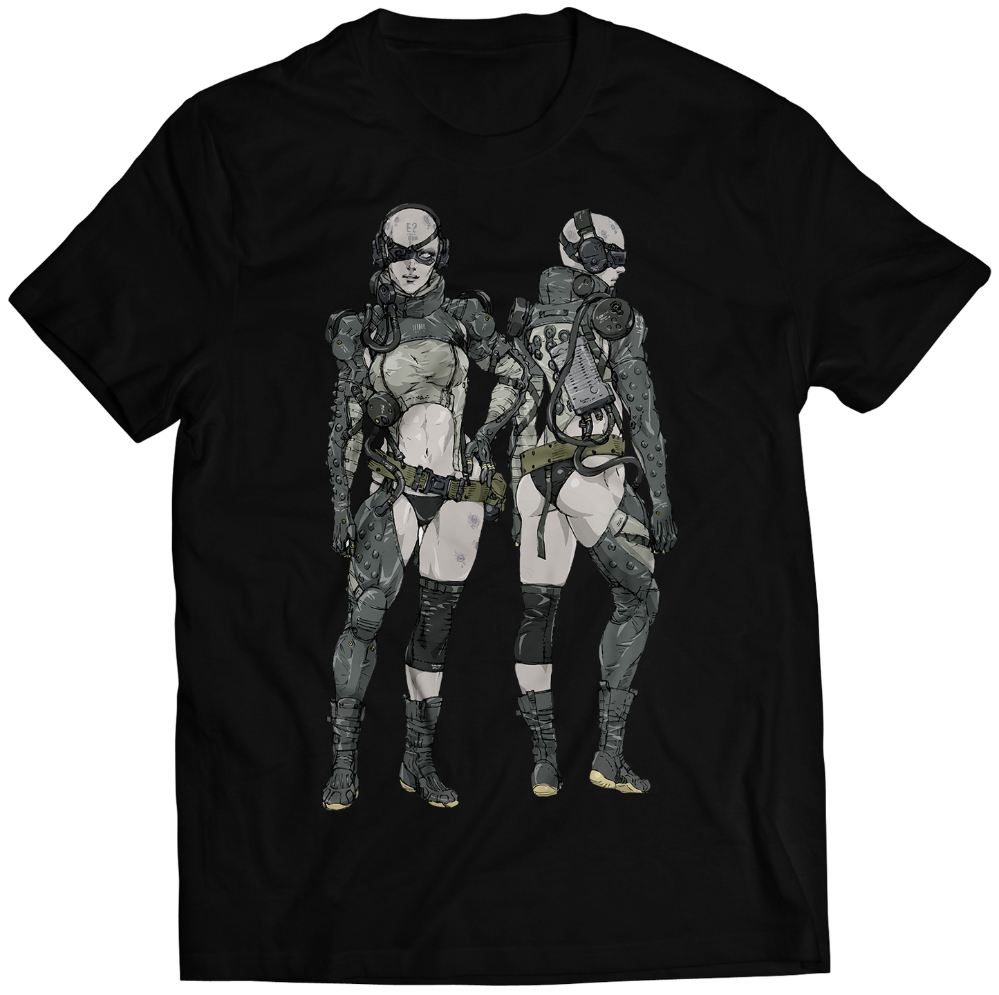 Camouflage Camo Skull MGS5 Premium Unisex T-shirt (Vectorized Design)