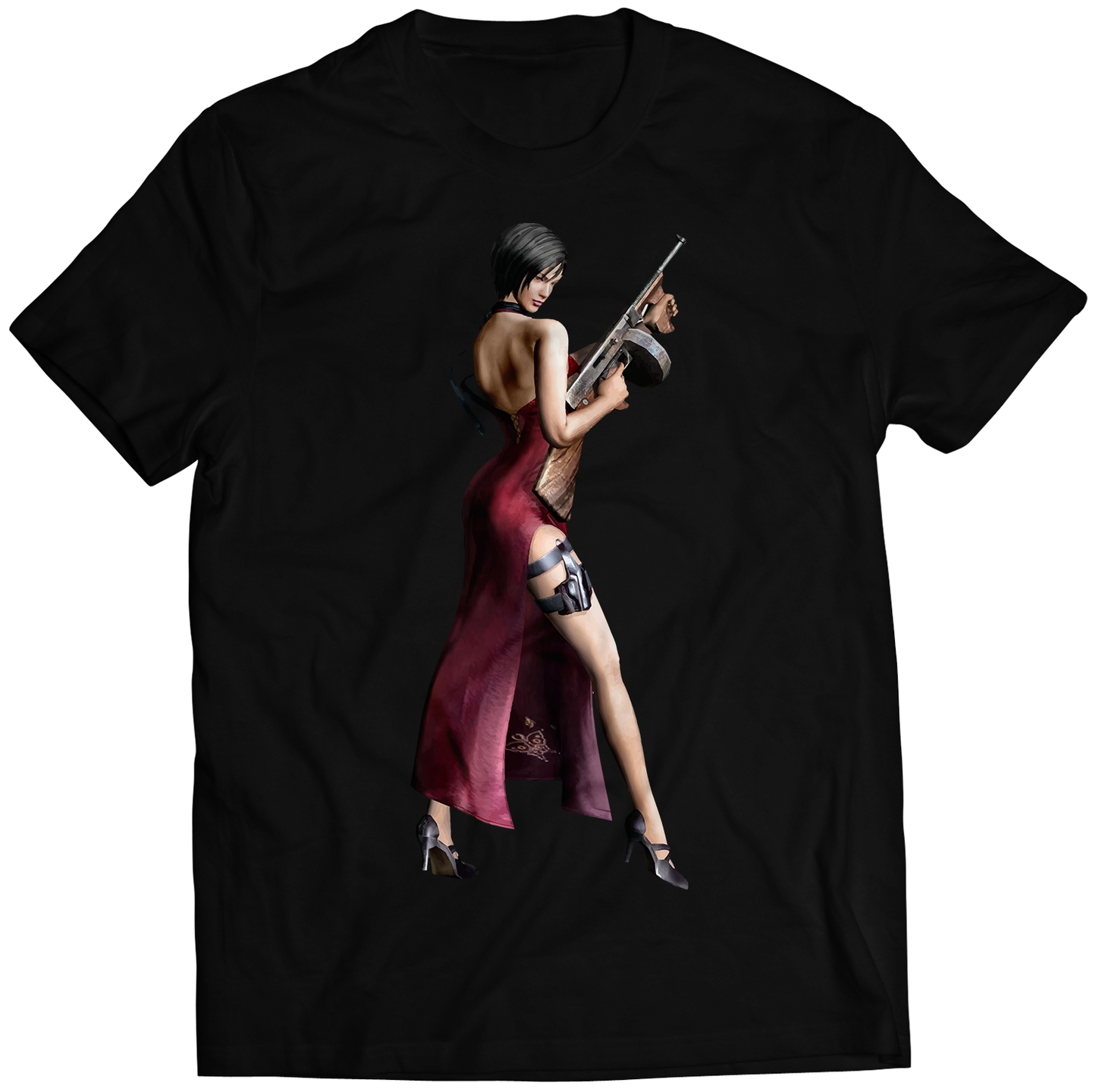 Ada Wong With Chicago Typewriter RE4 Premium Unisex T-shirt (Vectorized Design)