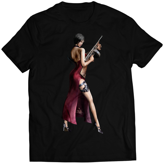 Ada Wong With Chicago Typewriter RE4 Premium Unisex T-shirt (Vectorized Design)