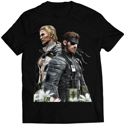 Naked Snake X Big Boss MGS3 Snake Eater Premium Unisex T-shirt (Vectorized Design)