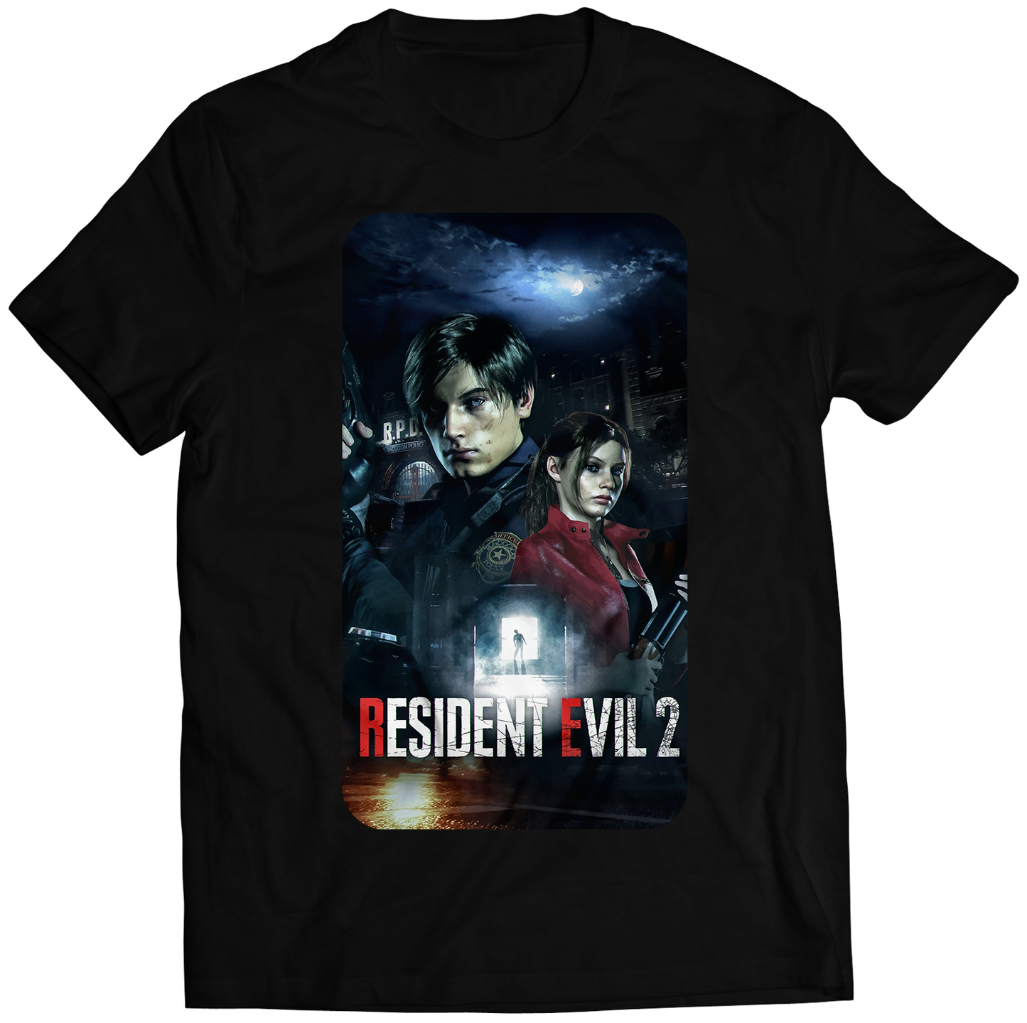 Leon S. Kennedy X Claire Redfield RE2 Remake Premium Unisex T-shirt (Vectorized Design)