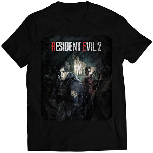 Leon Kennedy X Claire Redfield RE2 Remake Premium Unisex T-shirt (Vectorized Design)