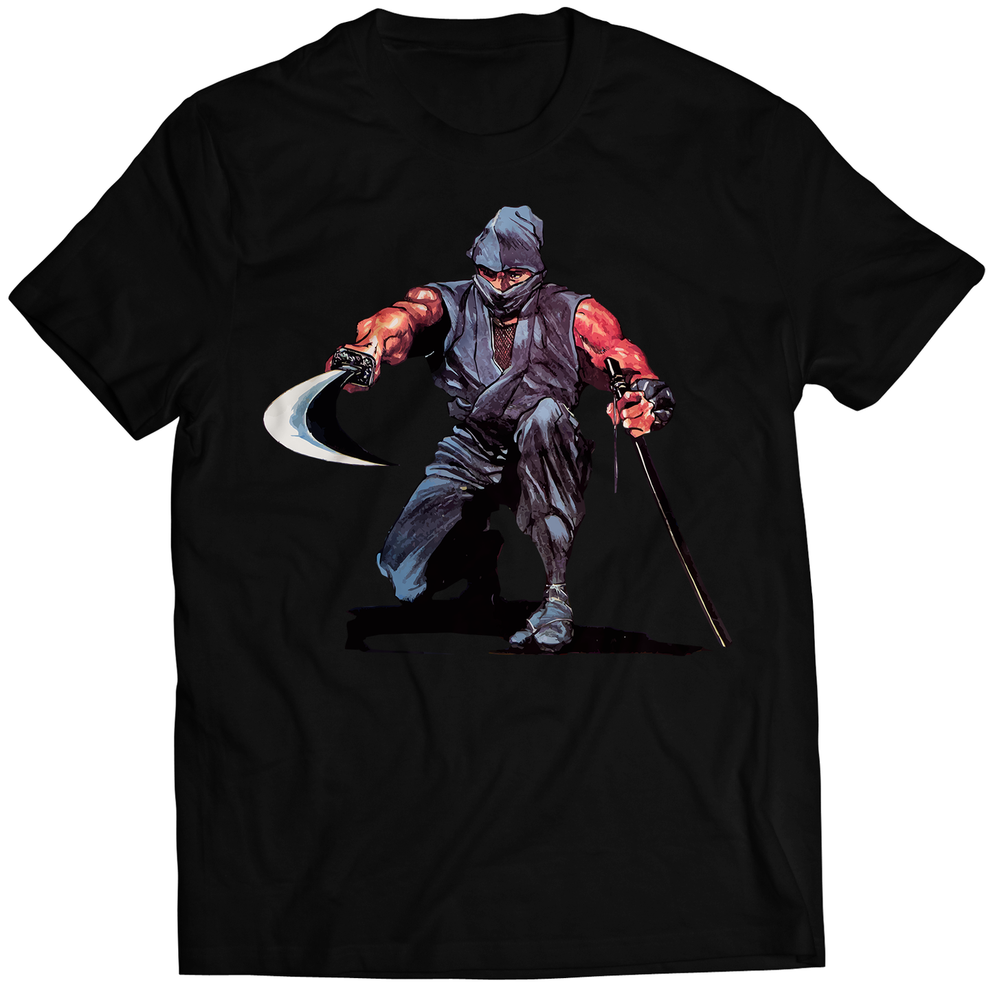 Retro Ninja Slicing Premium Unisex Tshirt (Vectorized Design)