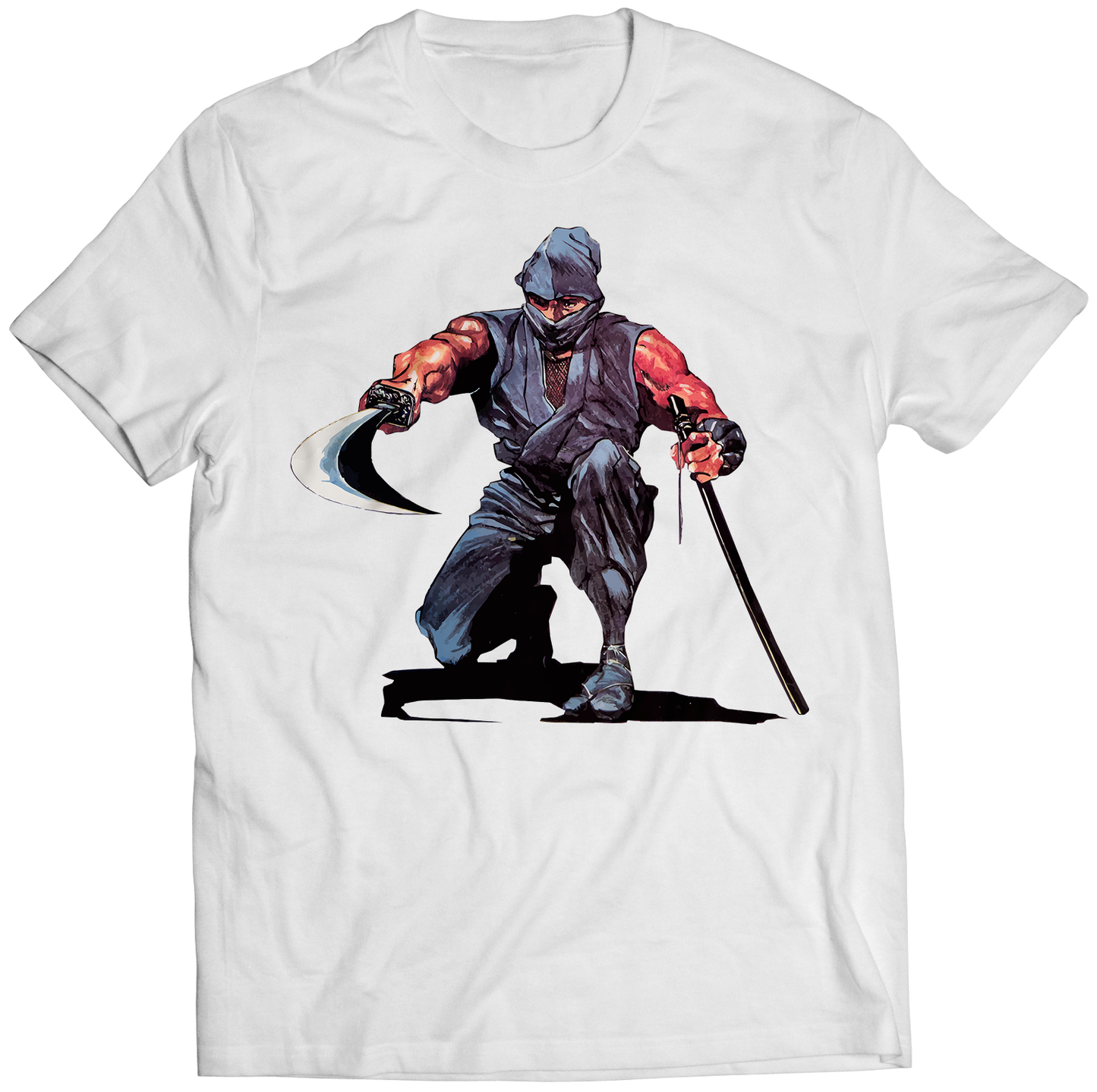 Retro Ninja Slicing Premium Unisex Tshirt (Vectorized Design)
