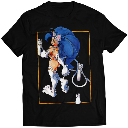 Felicia With Kitteh Premium Unisex Tshirt (Vectorized Design)