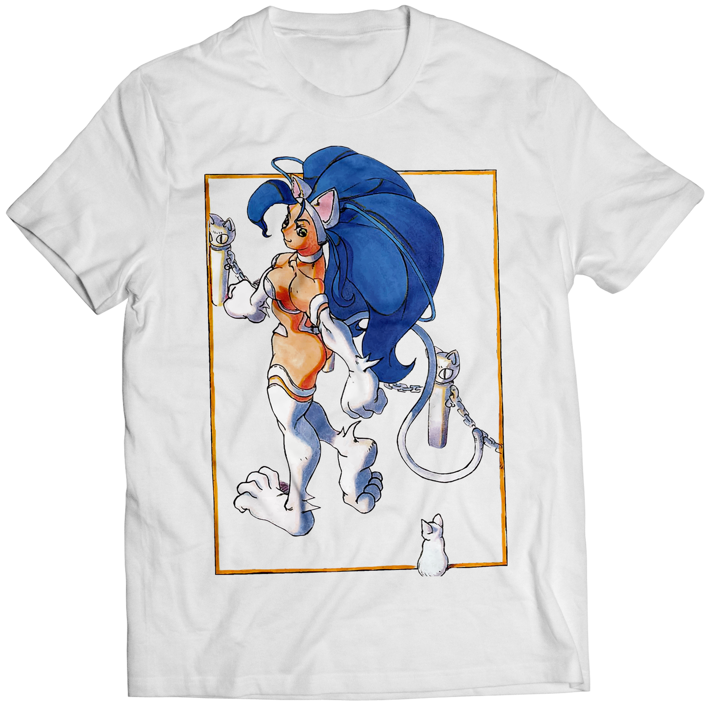 Felicia With Kitteh Premium Unisex Tshirt (Vectorized Design)