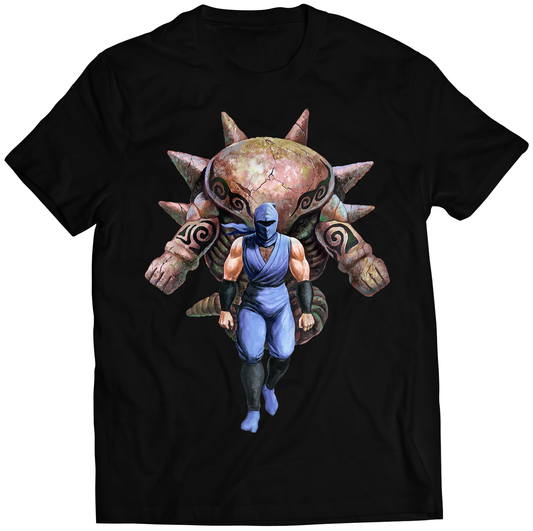 Retro Ninja Boss Premium Unisex Tshirt (Vectorized Design)