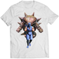 Retro Ninja Boss Premium Unisex Tshirt (Vectorized Design)