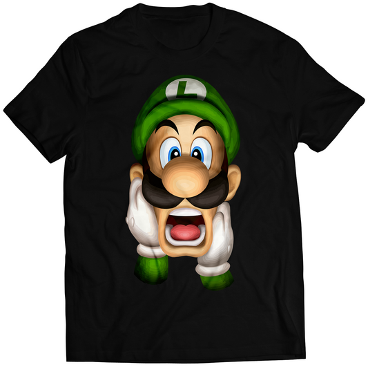 Scared Plumber Mansion Premium Unisex Tshirt (Vectorized Design)