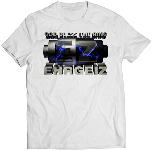 Ergeiz God Bless The Ring Title Premium Unisex T-shirt (Vectorized Design)
